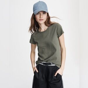 Rag & Bone Women’s 100% Cotton “The Slub” Green T-Shirt, Sz XS